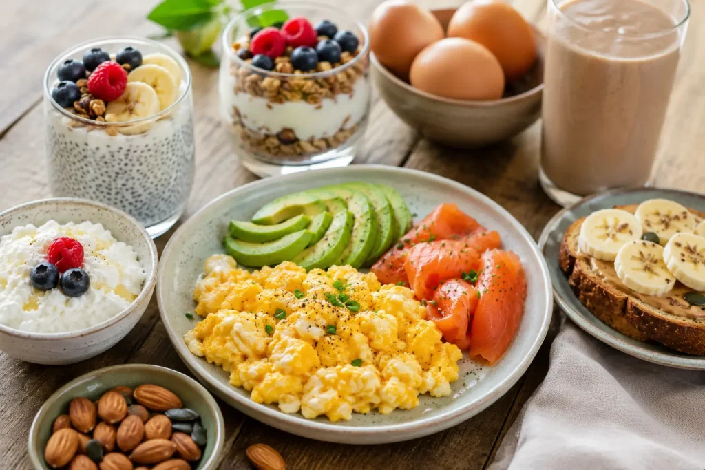 Aliments protéinés pour un petit-déjeuner